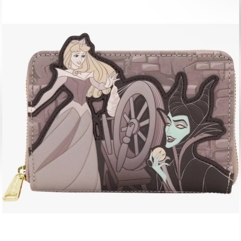 NWT - Loungefly Disney Aurora & Maleficent Zip Wallet